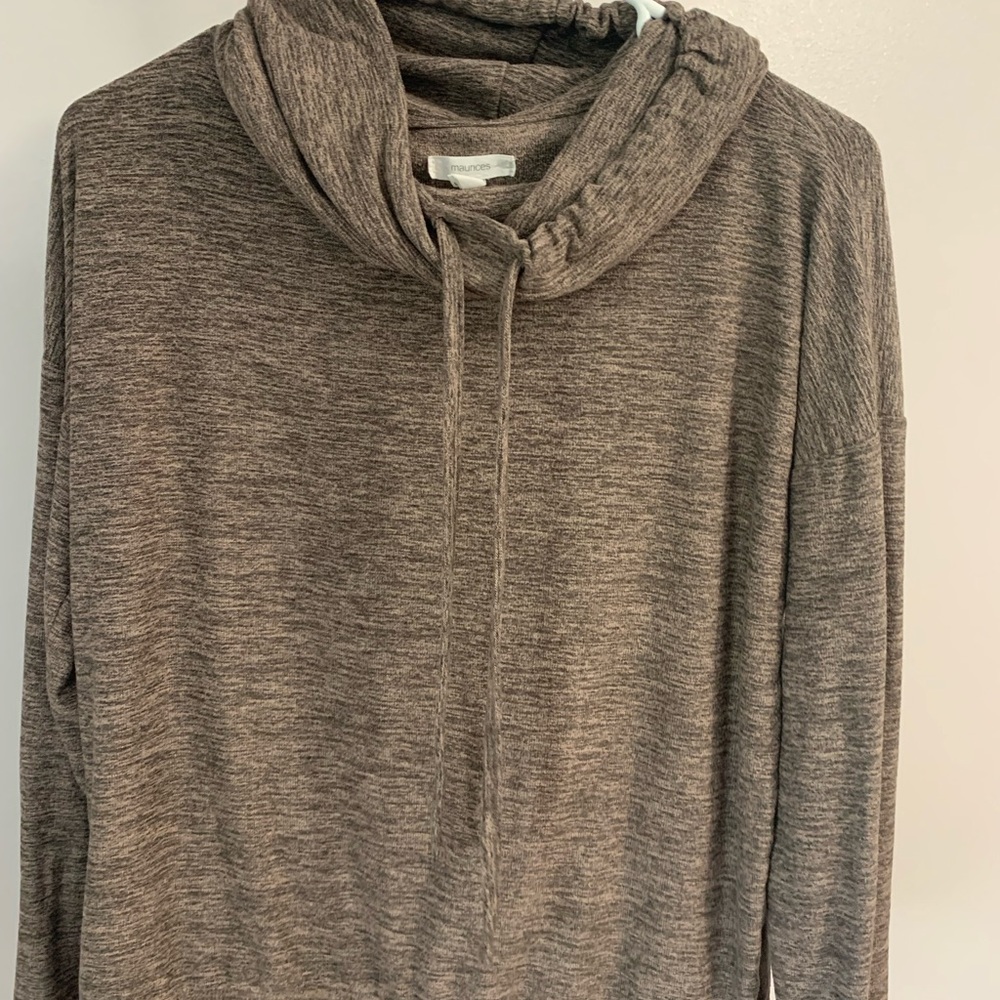 Maurices Drawstring Cowl Neck Pullover - Picture 4 of 16